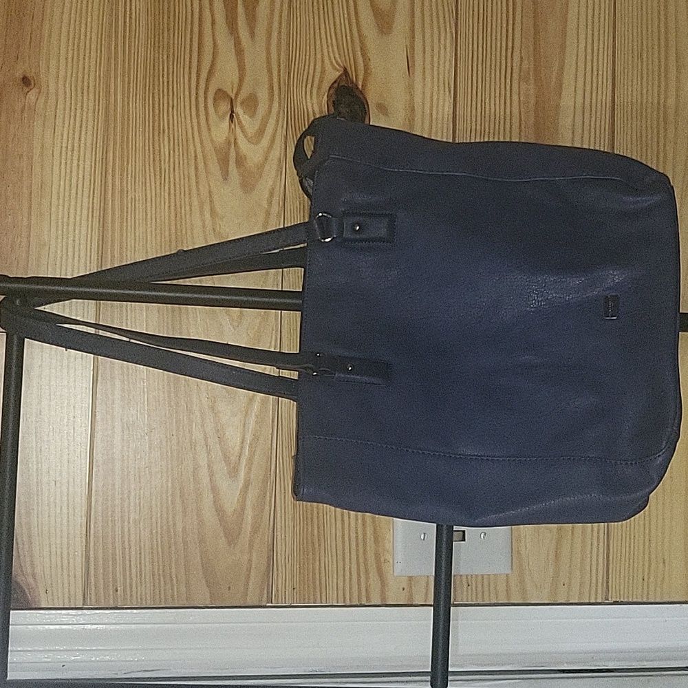 David Jones Paris_ Gorgeous Navy Vegan Leather Tote